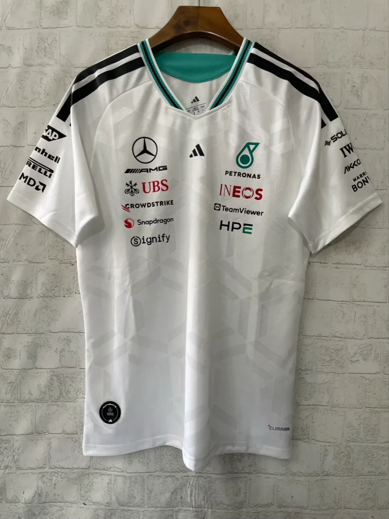 3a3e14139b.jfif.640x640 2026 Mercedes Benz White Formula One Racing Shirts - Image 1