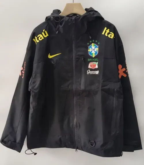 5a7a027311.jpg.640x640 2026/2027 Brazil Windbreaker Hoodies Top With Hat - Image 1