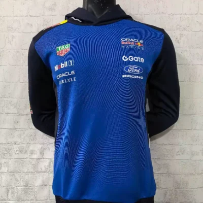 2026 Red Bull Blue Formula One Hooodies Racing Top With Hat