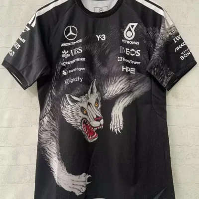 2026 Mercedes Benz Black Formula One Racing Shirts