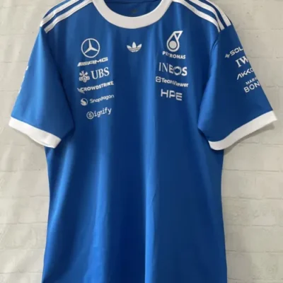 2026 Mercedes Benz Blue Formula One Racing Shirts