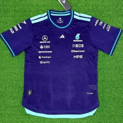 Player Version 2026 #F1 Mercedes Benz Blue Formula One Racing Shirts