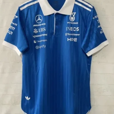 Player Version 2026 Mercedes Benz Blue Formula One Racing Shirts