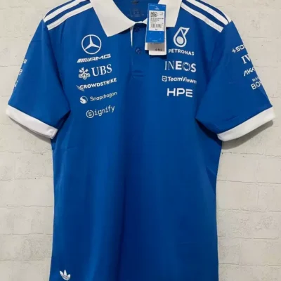 2026 Mercedes Benz Blue Formula One Racing Shirts