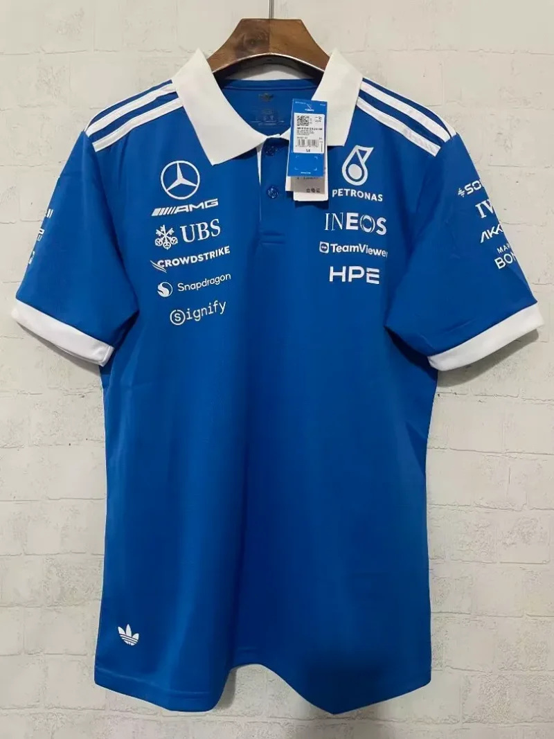 2026 Mercedes Benz Blue Formula One Racing Shirts - Image 1