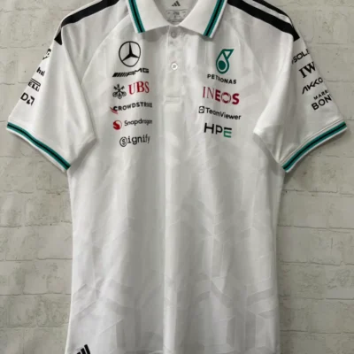 2026 Mercedes Benz White Formula One Racing Shirts