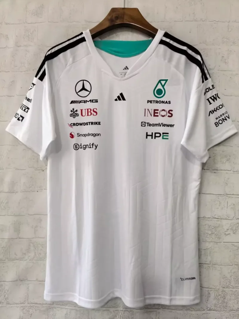 2026 #F1 Mercedes Benz White Formula One Racing Shirts - Image 1
