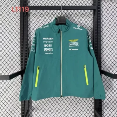 2026 Aston Martin Green Formula One Jacket Racing Top