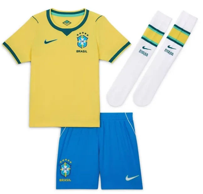 微信图片_20261003165929_593_1 2026 Brazil Home kids kit jersey - Image 1